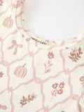 Fall Pumpkin Bow Girls Twirl Dress - 9
