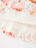 Fall Pink Pumpkin Girls Long Sleeve Twirl Dress - 10