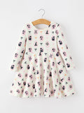 Halloween Vintage Cameo Print Girls Twirl Dress - 1