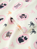 Halloween Vintage Cameo Print Girls Twirl Dress - 4
