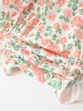 Fall Blush Floral Baby Romper Smocked Petal Collar - 4