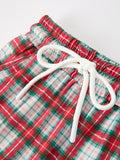 Christmas Tree Plaid Boys Set Long Sleeve Top Pants - 3