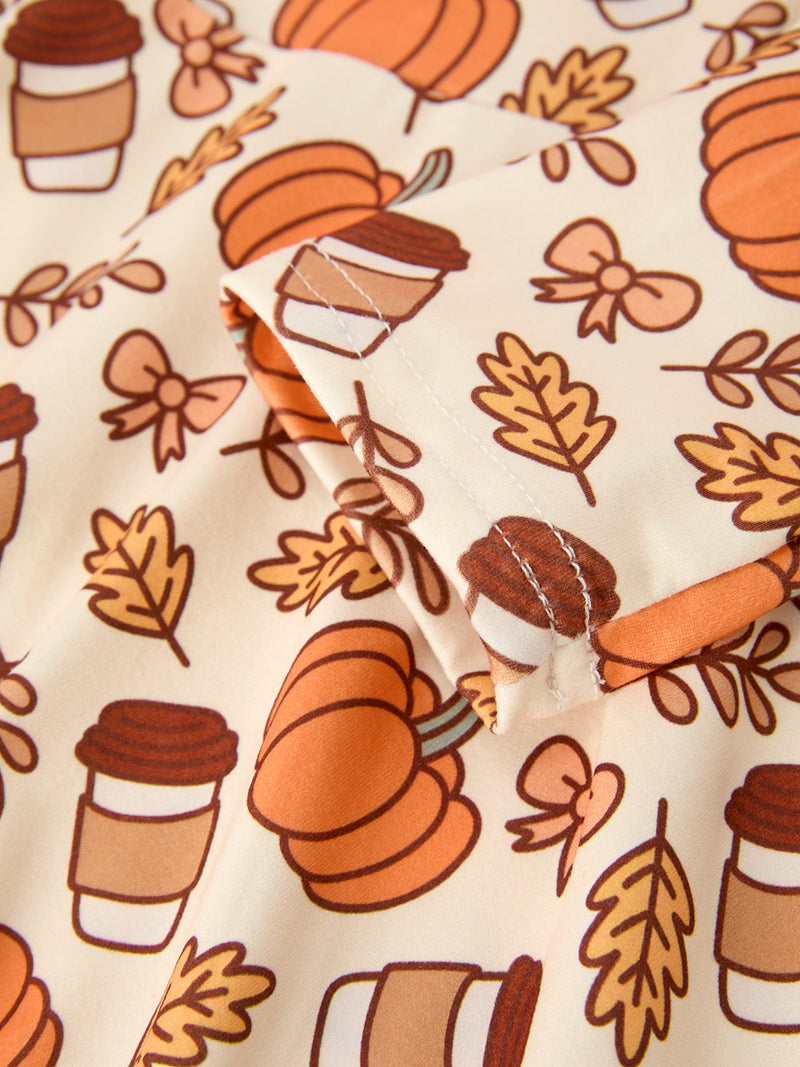 Thanksgiving Pumpkin Pie Girls Twirl Dress - 4