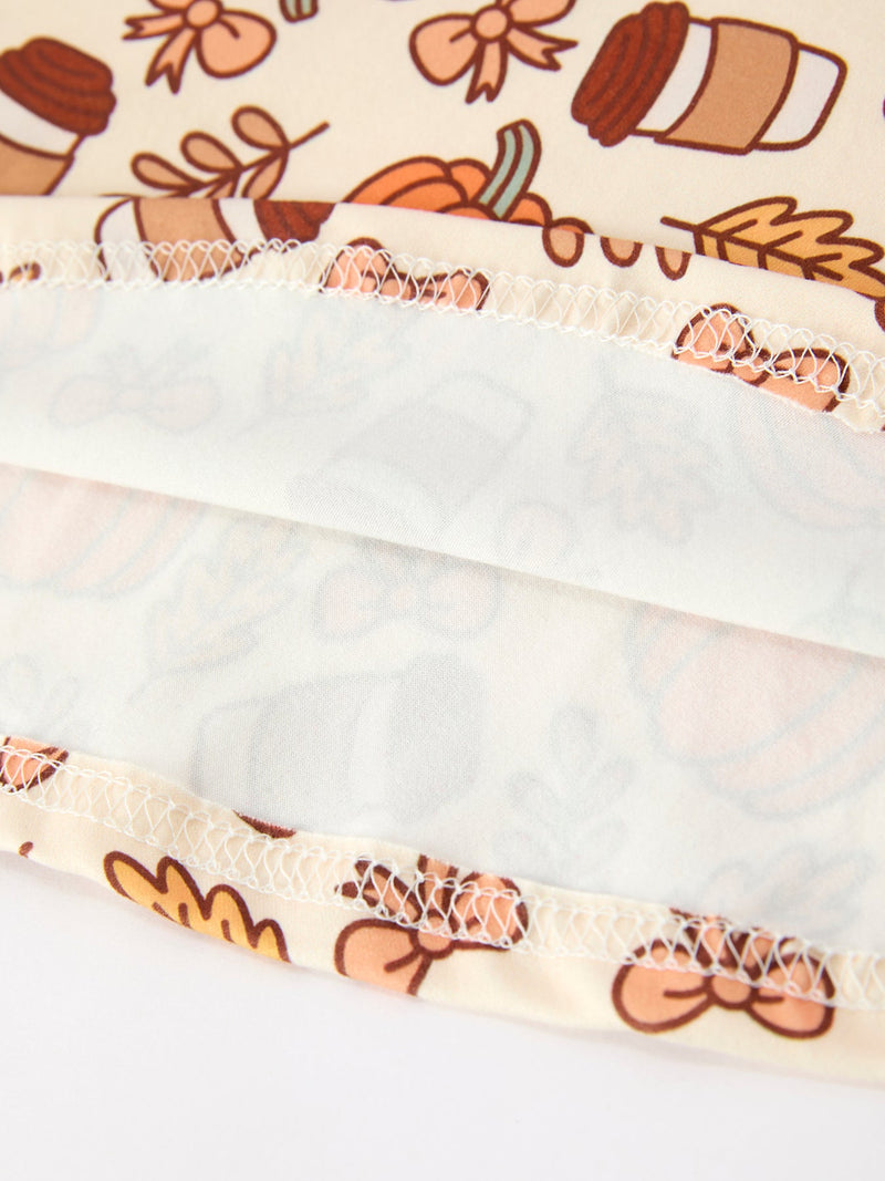 Thanksgiving Pumpkin Pie Girls Twirl Dress - 5