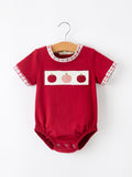 Fall Pumpkin Embroidery Baby Boy Romper - 1