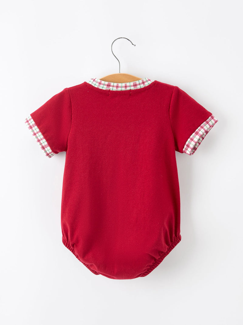 Fall Pumpkin Embroidery Baby Boy Romper - 2