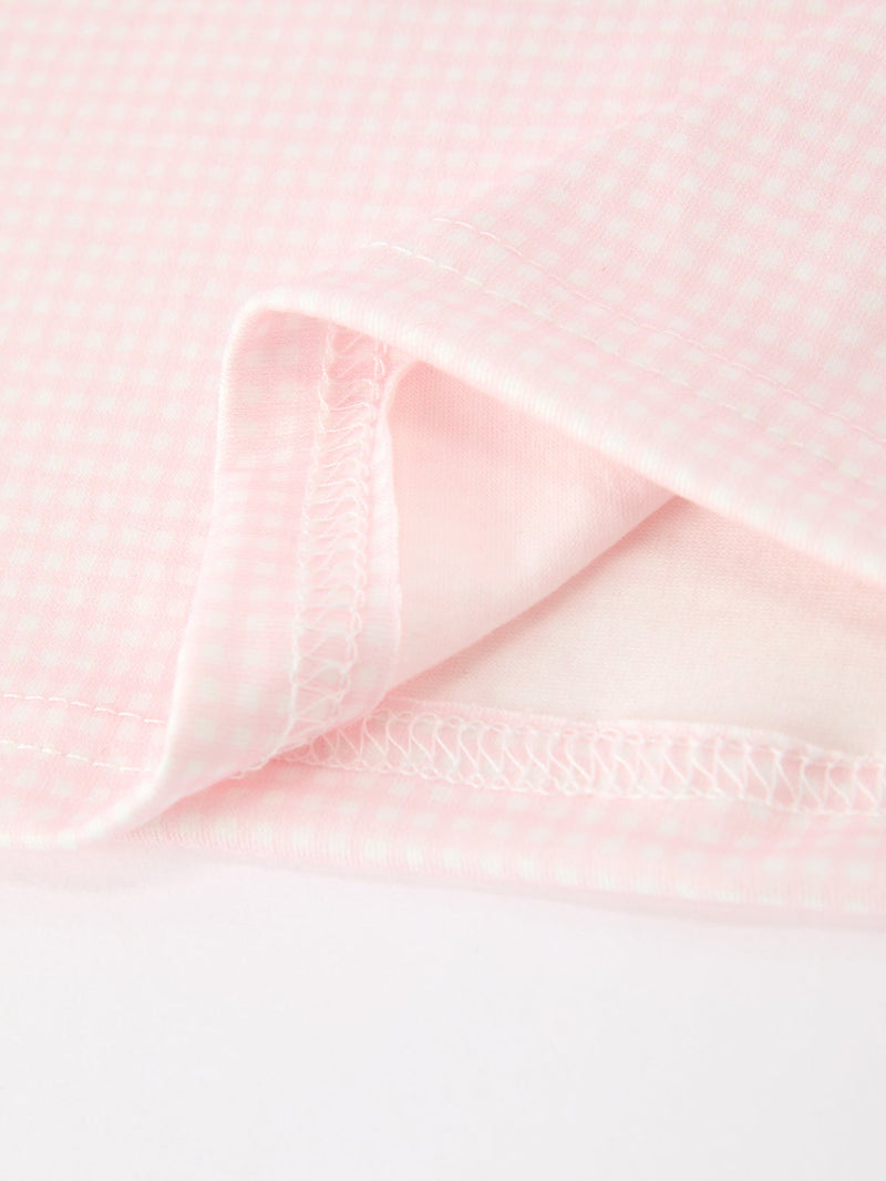 Pink Duck Embroidered Baby Girl Dress Peter Pan Collar Bow Dress - 5