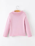Girls Ghost Bow Knit Sweater Halloween Cute Embroidered Pullover - 2