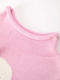 Girls Ghost Bow Knit Sweater Halloween Cute Embroidered Pullover - 3