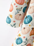 Fall Colorful Pumpkin Girls' Long-Sleeved Dress - 3