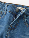 Girls Denim Leggings Ruffle Bell Bottom Pants - 3