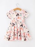 Halloween Ghost Girl Twirl Dress Short-sleeved - 2
