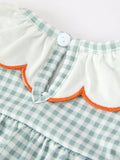 Halloween Thanksgiving Embroidered Pumpkin Girls Bloomer Set - 4