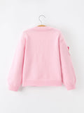 Baby Girl Christmas Pink Santa Bow Knit Cardigan Sweater - 2