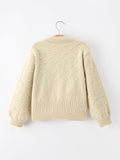 Christmas Tree Knit Cardigan Kids Holiday Sweater Button Front - 2