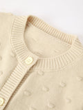 Christmas Tree Knit Cardigan Kids Holiday Sweater Button Front - 3
