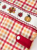 Boy Thanksgiving Pumpkin Turkey Maple Leaf Plaid Jonjon - 4
