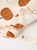Girls Thanksgiving Pumpkin Bow Dress - 5