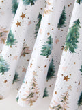 Girls Christmas Tree & Star Ribbed Print Twirl Dress - 5