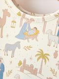 Christmas Girls Nativity Print Twirl Long Sleeve Dress - 4
