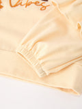 Fall Cozy Girls Ruffle Top Bell Bottom Pants Set - 4