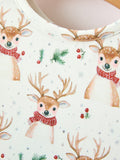 Girls Reindeer Christmas Twirl Long Sleeve Dress - 3