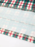 Baby Girl Christmas Plaid Embroidered Dress Wreath Collar - 5