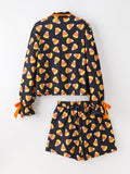 Halloween Candy Corn Mommy and Me Pajama Set Matching Lounge Set - 9