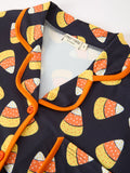 Halloween Candy Corn Mommy and Me Pajama Set Matching Lounge Set - 10