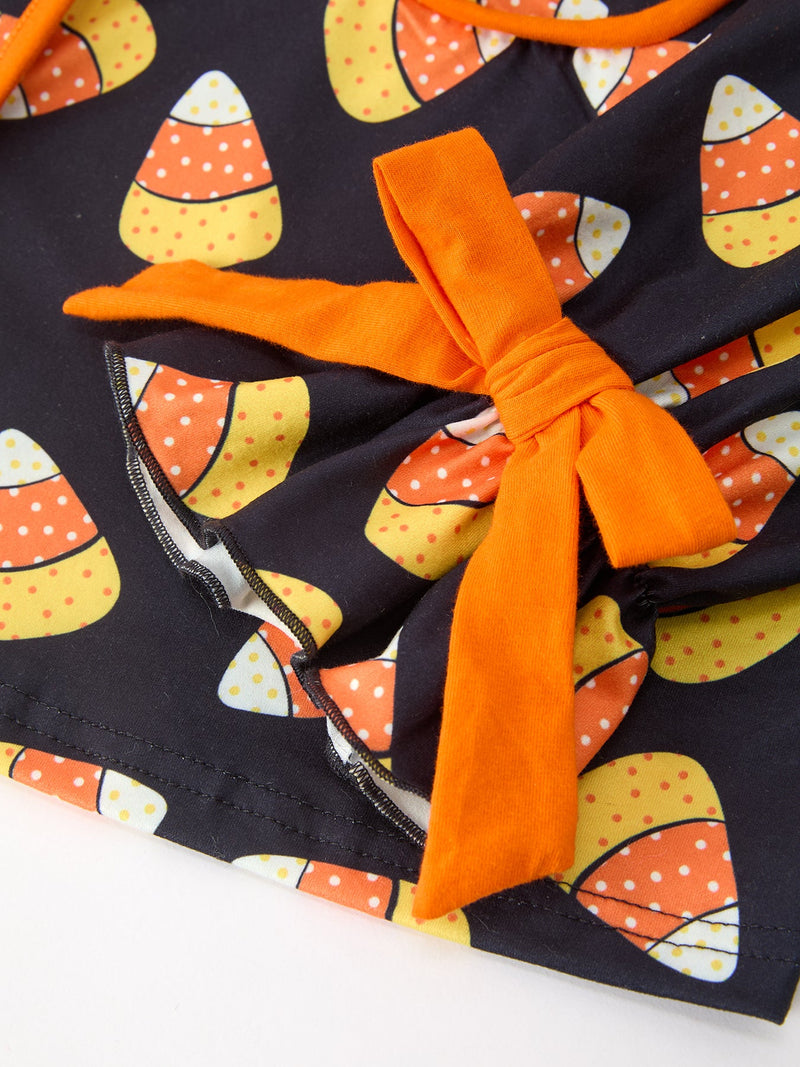 Halloween Candy Corn Mommy and Me Pajama Set Matching Lounge Set - 11