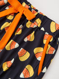 Halloween Candy Corn Mommy and Me Pajama Set Matching Lounge Set - 12