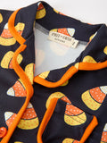 Halloween Candy Corn Mommy and Me Pajama Set Matching Lounge Set - 5