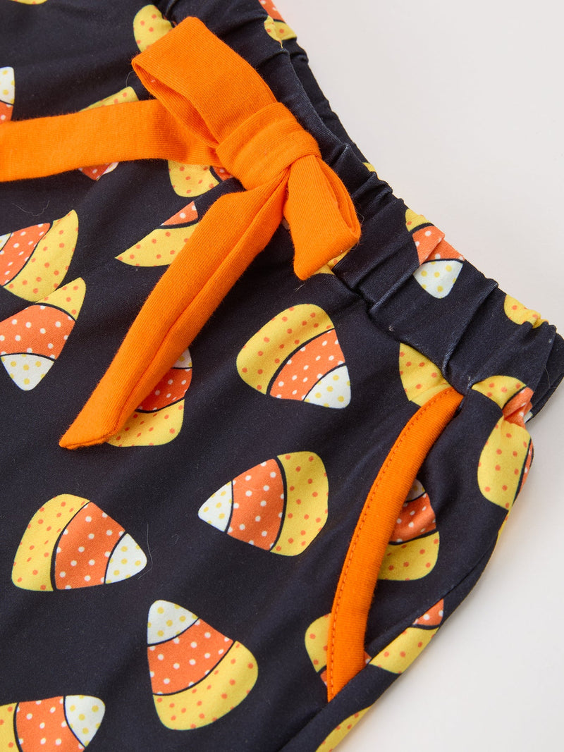 Halloween Candy Corn Mommy and Me Pajama Set Matching Lounge Set - 7