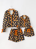 Halloween Candy Corn Mommy and Me Pajama Set Matching Lounge Set - 2