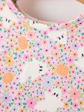 Halloween Ghost Print Girls Twirl Dress Long Sleeve - 3