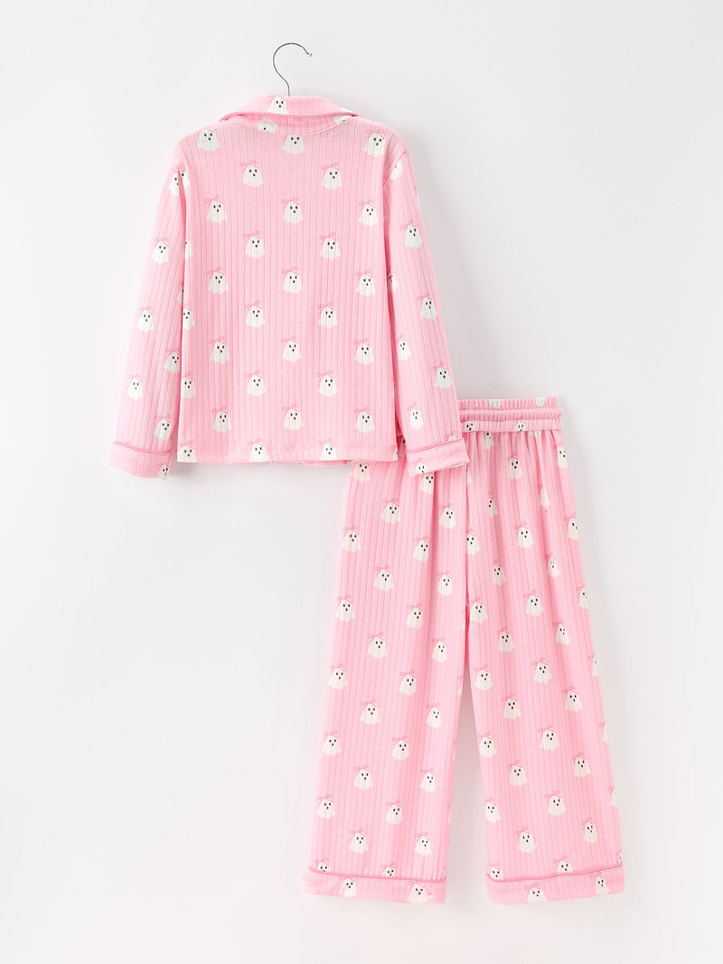 Halloween Ghost Mommy and Me Pajama Set Lounge Set - 4