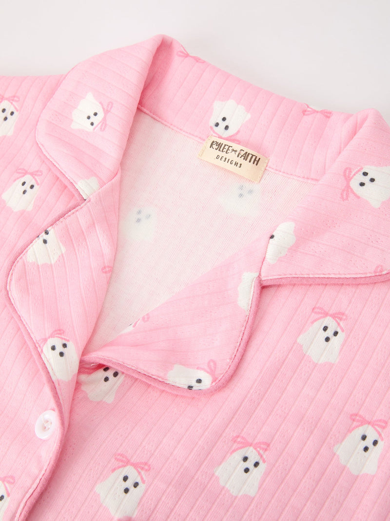 Halloween Ghost Mommy and Me Pajama Set Lounge Set - 8
