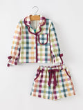 Mommy and Me Fall Plaid  Pajama Set - 4