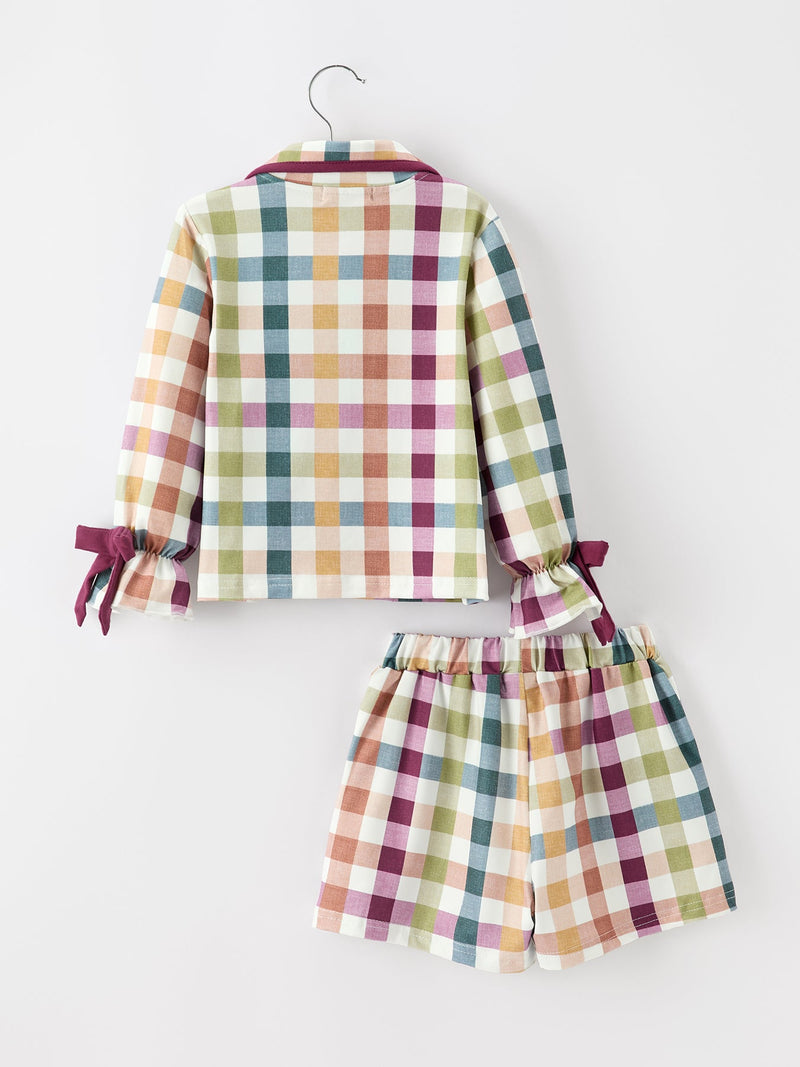 Mommy and Me Fall Plaid  Pajama Set - 5