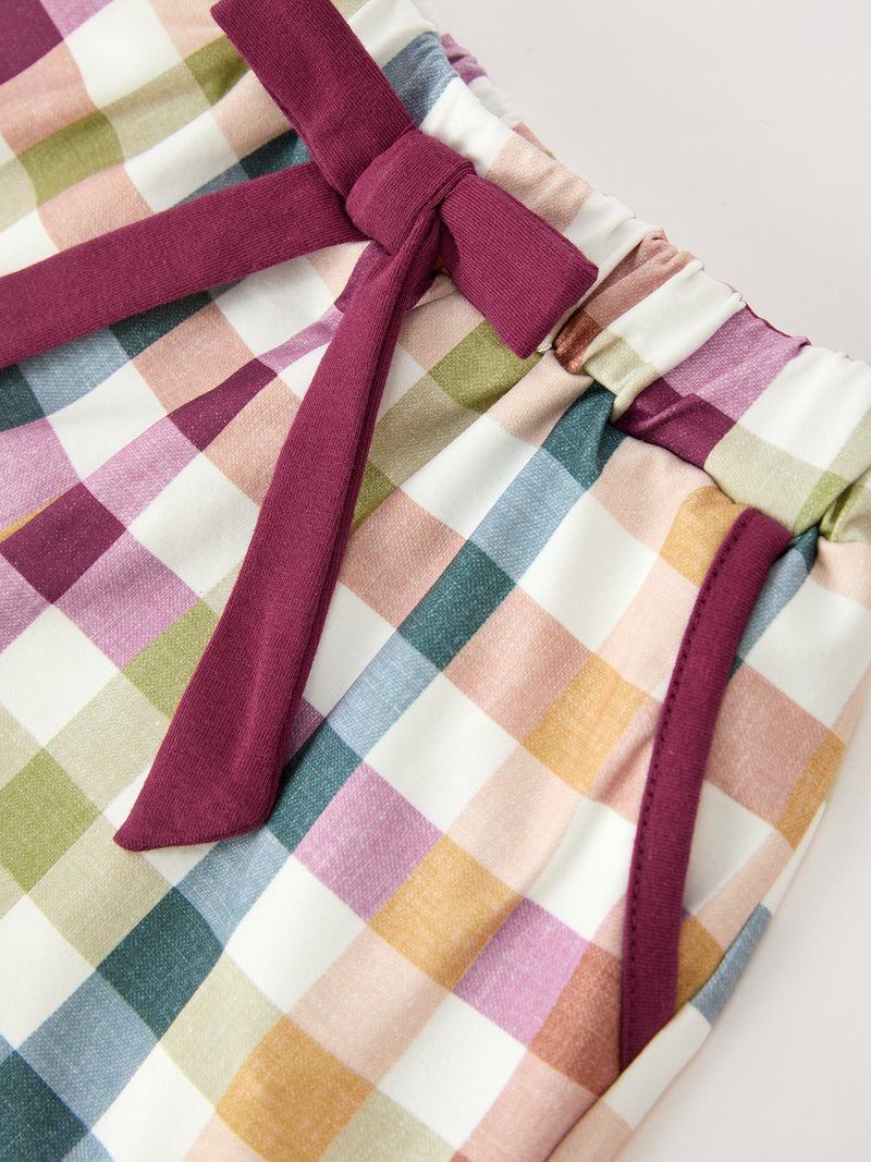Mommy and Me Fall Plaid  Pajama Set - 8