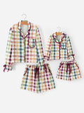 Mommy and Me Fall Plaid  Pajama Set - 1