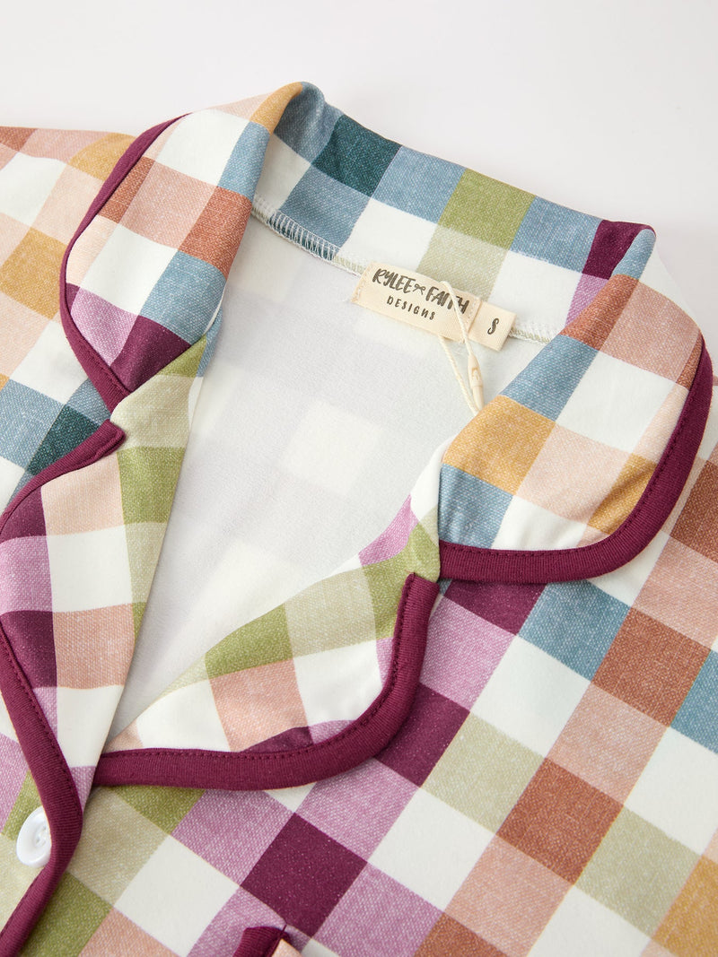 Mommy and Me Fall Plaid  Pajama Set - 10
