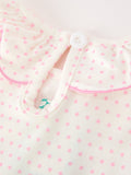 Christmas Smocked Girls Dress Embroidered Holiday Ruffle Collar - 5
