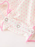 Christmas Smocked Baby Girl Bubble Romper Embroidered Ruffle Collar - 4