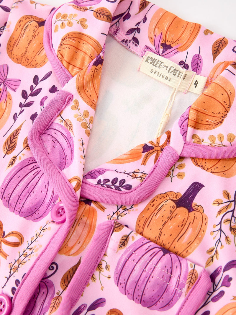 Mommy & me Halloween Pumpkin Pajama Set - 9