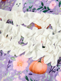 Halloween Ghost Pumpkin Girls Romper Ruffle Zipper - 10