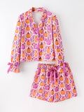 Mommy & me Halloween Pumpkin Pajama Set - 2
