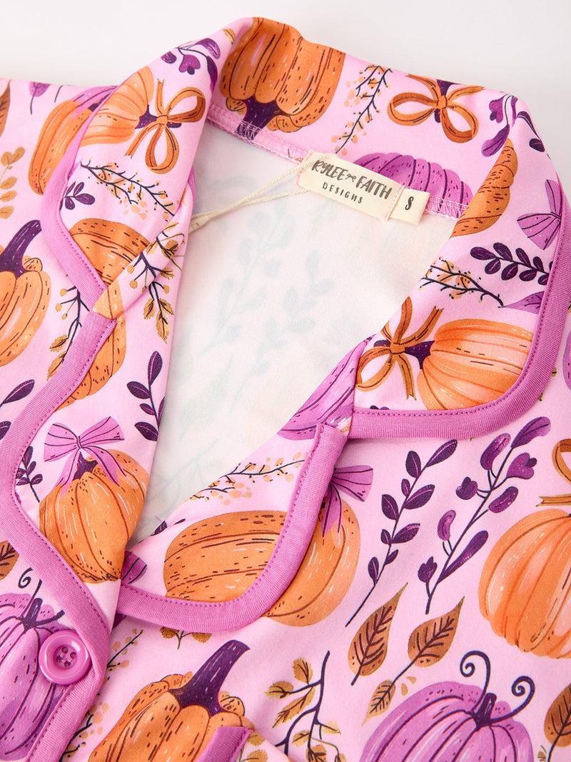 Mommy & me Halloween Pumpkin Pajama Set - 5