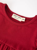 Christmas Baby Girls Red Lace Bow Bloomer Set - 3