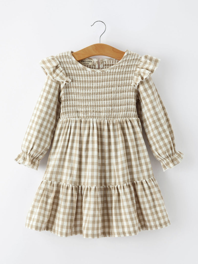 Mommy & Me Fall Plaid Dresses & Baby Bubble - 8